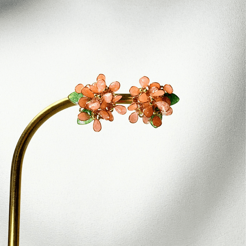 【金木犀/キンモクセイ】2wayピアス 秋の新作 揺れるオレンジ 金属アレルギー対応 サージカルステンレス 受注生産 | 6枚目